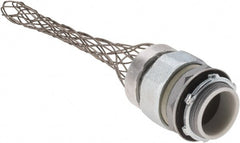 Woodhead Electrical - Liquidtight, Straight Strain Relief Cord Grip - 1-1/2 NPT Thread, 5-3/4" Long, Iron & Zinc-plated Steel - Exact Tooling