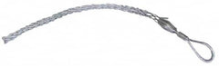 Woodhead Electrical - Offset Eye, Split Lace, Steel Wire Pulling Grip - 16" Mesh, 1-1/2 to 1.74" Cable Diam - Exact Tooling