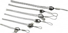Woodhead Electrical - Flexible Eye, Closed Mesh, Steel Wire Pulling Grip Set - 5-12" Mesh, 1/4 to 1.24" Cable Diam - Exact Tooling