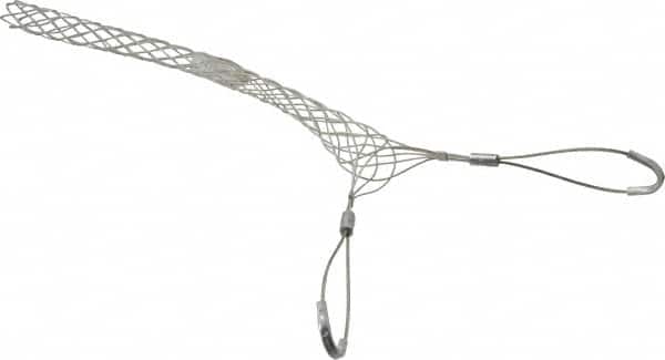 Woodhead Electrical - Double Eye, Closed Mesh, Bronze Wire Pulling Grip - 18" Mesh, 1-1/2 to 1.74" Cable Diam - Exact Tooling