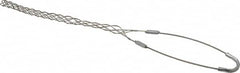 Woodhead Electrical - 1/2 to 0.61 Inch Cable Diameter, Tinned Bronze, Single Loop Support Grip - 18 Inch Long, 770 Lb. Breaking Strength, 11 Inch Mesh Length - Exact Tooling