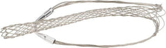 Woodhead Electrical - 1-3/4 to 1.99 Inch Cable Diameter, Tinned Bronze, Single Loop Support Grip - 34 Inch Long, 2,640 Lb. Breaking Strength, 20 Inch Mesh Length - Exact Tooling