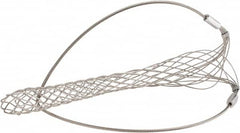Woodhead Electrical - 2 to 2.49 Inch Cable Diameter, Tinned Bronze, Single Loop Support Grip - 28 Inch Long, 3,760 Lb. Breaking Strength, 22 Inch Mesh Length - Exact Tooling