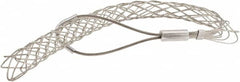 Woodhead Electrical - 1-1/4 to 1.49 Inch Cable Diameter, Tinned Bronze, Offset Loop Support Grip - 23 Inch Long, 1,680 Lb. Breaking Strength, 16 Inch Mesh Length - Exact Tooling