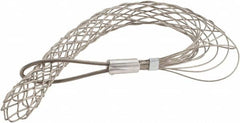 Woodhead Electrical - 2 to 2.49 Inch Cable Diameter, Tinned Bronze, Offset Loop Support Grip - 29 Inch Long, 3,760 Lb. Breaking Strength, 22 Inch Mesh Length - Exact Tooling