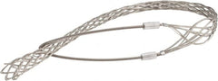 Woodhead Electrical - 1-1/2 to 1.99 Inch Cable Diameter, Tinned Bronze, Single Loop Support Grip - 45 Inch Long, 4,720 Lb. Breaking Strength, 35 Inch Mesh Length - Exact Tooling