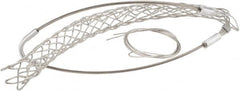 Woodhead Electrical - 1-1/4 to 1.49 Inch Cable Diameter, Tinned Bronze, Single Loop Support Grip - 26 Inch Long, 1,680 Lb. Breaking Strength, 16 Inch Mesh Length - Exact Tooling