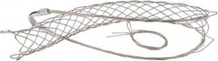 Woodhead Electrical - 1-1/2 to 1.74 Inch Cable Diameter, Tinned Bronze, Single Loop Support Grip - 30 Inch Long, 1,680 Lb. Breaking Strength, 18 Inch Mesh Length - Exact Tooling