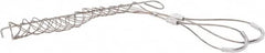 Woodhead Electrical - 1/2 to 0.61 Inch Cable Diameter, Tinned Bronze, Double Loop Support Grip - 18 Inch Long, 770 Lb. Breaking Strength, 11 Inch Mesh Length - Exact Tooling