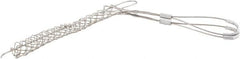 Woodhead Electrical - 0.62 to 0.74 Inch Cable Diameter, Tinned Bronze, Double Loop Support Grip - 18 Inch Long, 1,150 Lb. Breaking Strength, 11 Inch Mesh Length - Exact Tooling