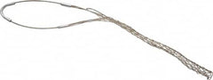 Woodhead Electrical - 0.62 to 0.74 Inch Cable Diameter, Tinned Bronze, Single Loop Support Grip - 19 Inch Long, 960 Lb. Breaking Strength, 11 Inch Mesh Length - Exact Tooling