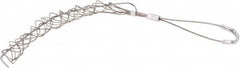 Woodhead Electrical - 1/2 to 0.61 Inch Cable Diameter, Tinned Bronze, Offset Loop Support Grip - 18 Inch Long, 770 Lb. Breaking Strength, 11 Inch Mesh Length - Exact Tooling