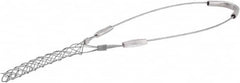 Woodhead Electrical - 0.22 to 0.32 Inch Cable Diameter, Galvanized Steel, Single Loop Support Grip - 12-1/2 Inch Long, 650 Lb. Breaking Strength, 3-1/2 Inch Mesh Length - Exact Tooling
