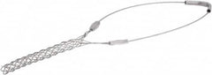 Woodhead Electrical - 0.3 to 0.43 Inch Cable Diameter, Galvanized Steel, Single Loop Support Grip - 13-1/2 Inch Long, 1,100 Lb. Breaking Strength, 4-1/2 Inch Mesh Length - Exact Tooling