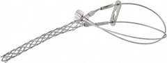 Woodhead Electrical - 0.4 to 0.56 Inch Cable Diameter, Galvanized Steel, Locking Bale and Universal Loop Support Grip - 17 Inch Long, 1,100 Lb. Breaking Strength, 5 Inch Mesh Length - Exact Tooling
