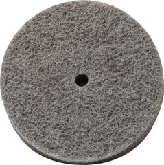 Norton - 3" Diam, 3/4" Face Width, 1/4" Center Hole, Fine Grade, Aluminum Oxide Deburring Wheel - Unitized, Medium Density 4 Grade, 8,000 RPM - Exact Tooling