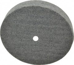Norton - 6" Diam, 1" Face Width, 1/2" Center Hole, Medium Grade, Silicon Carbide Deburring Wheel - Unitized, Medium Density 4 Grade, 4,800 RPM - Exact Tooling