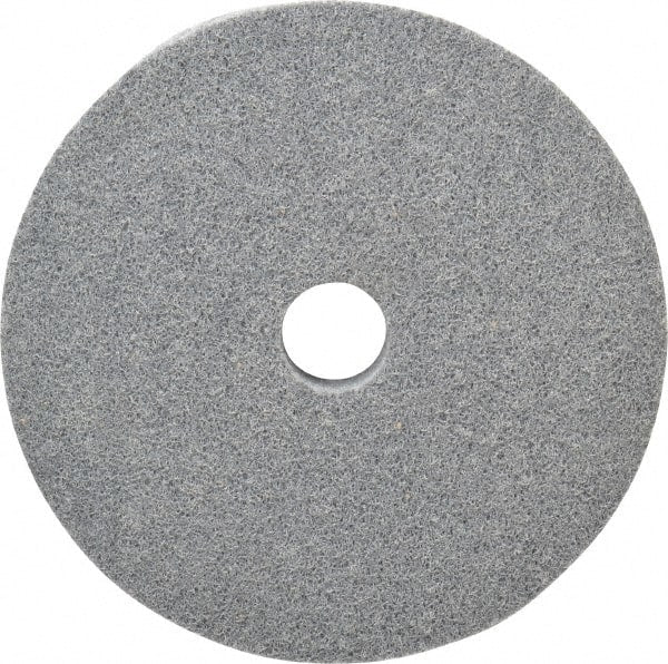 Norton - 6" Diam, 1" Face Width, 1" Center Hole, Fine Grade, Silicon Carbide Deburring Wheel - Unitized, Medium Density 4 Grade, 4,800 RPM - Exact Tooling