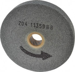 Norton - 6" Diam, 1" Face Width, 1" Center Hole, Very Fine Grade, Silicon Carbide Deburring Wheel - Convolute, Medium Density 6 Grade, 4,500 RPM - Exact Tooling