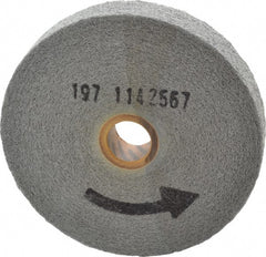 Norton - 6" Diam, 1" Face Width, 1" Center Hole, Medium Grade, Silicon Carbide Deburring Wheel - Convolute, Medium Density 6 Grade, 6,000 RPM - Exact Tooling