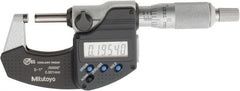 Mitutoyo - Digimatic Outside Micrometer, 0-1 In/0-25.4mm Measuring Range - Exact Tooling