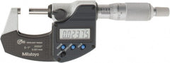 Mitutoyo - Digimatic Outside Micrometer, 0-1 In/0-25.4mm Measuring Range - Exact Tooling