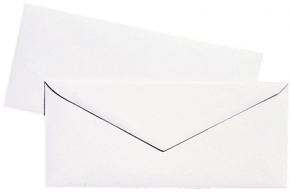UNIVERSAL - 8-7/8" Long x 3-7/8" Wide Gummed Flap Plain White Envelope with Window - 24 Lb Paper Weight - Exact Tooling