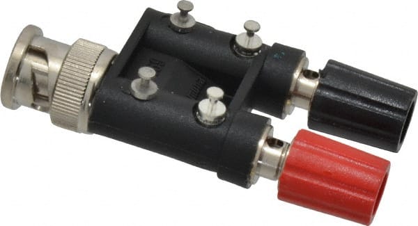 Pomona - Black Electrical Test Equipment Adapter - Use with Male BNC to Isolated Binding Posts - Exact Tooling
