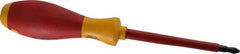 Wiha - #2, 8-9/16" OAL, Standard Phillips Screwdriver - 4" Blade Length, Ergonomic Handle - Exact Tooling
