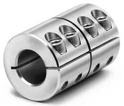 Climax Metal Products - 25mm Inside x 45mm Outside Diam, Metric One Piece Clamping Rigid Coupling - 75mm Long - Exact Tooling