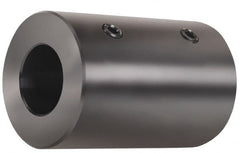 Climax Metal Products - 35mm Inside x 63mm Outside Diam, Metric Set Screw Rigid Coupling without Keyway - 114mm Long - Exact Tooling