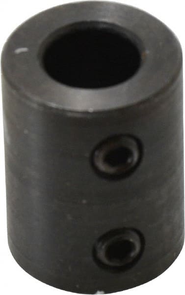 Climax Metal Products - 10mm Inside x 19mm Outside Diam, Metric Set Screw Rigid Coupling without Keyway - 20mm Long - Exact Tooling