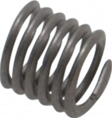 Heli-Coil - #8-32 UNC, 0.246" OAL, Free Running Helical Insert - 6 Free Coils, Tanged, Titanium, Bright Finish, 1-1/2D Insert Length - Exact Tooling
