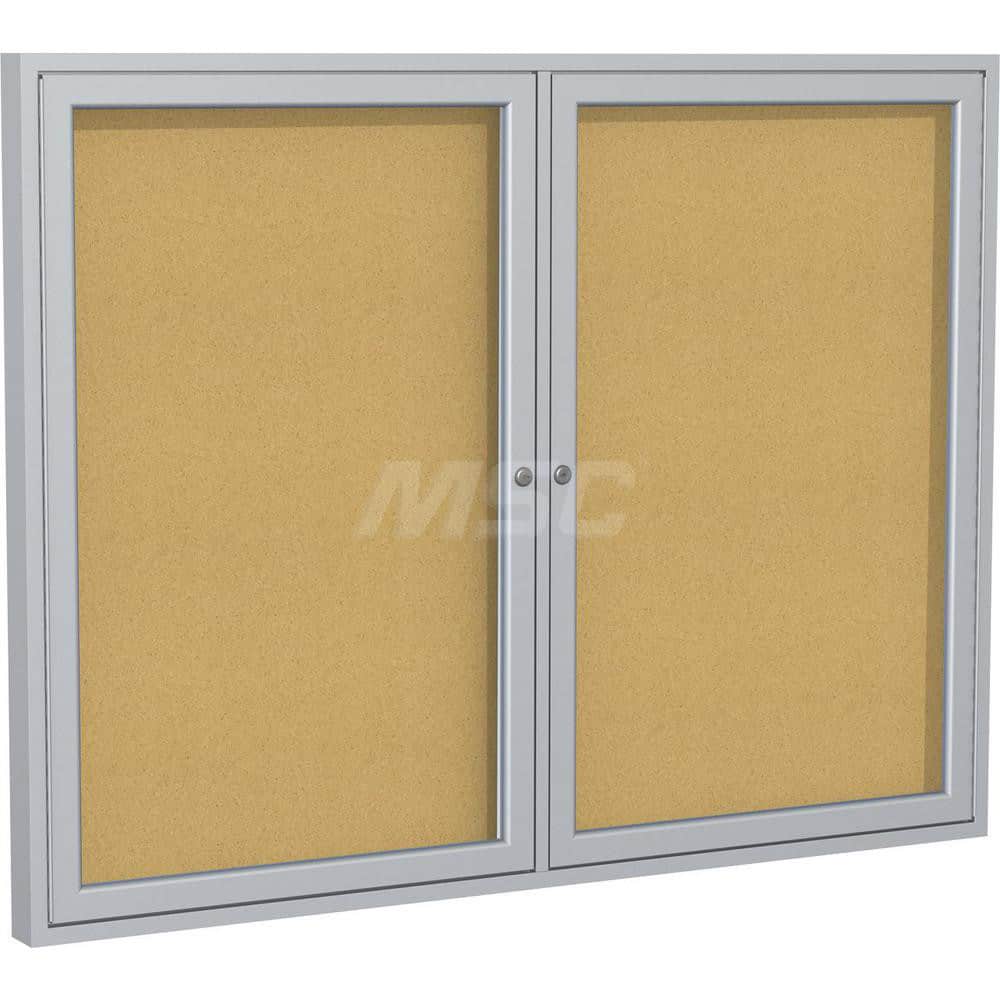 Ghent - Cork Bulletin Boards; Style: Enclosed Cork Bulletin Board ; Color: Natural ; Material: Cork ; Width (Inch): 60 ; Height (Inch): 36 - Exact Tooling