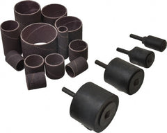 Merit Abrasives - 8-Piece Spiral Band Kit - Includes 3/4 to 2" Diam & 1 to 1-1/2" Wide Band Drums in Coarse, Medium & Fine Grades - Exact Tooling