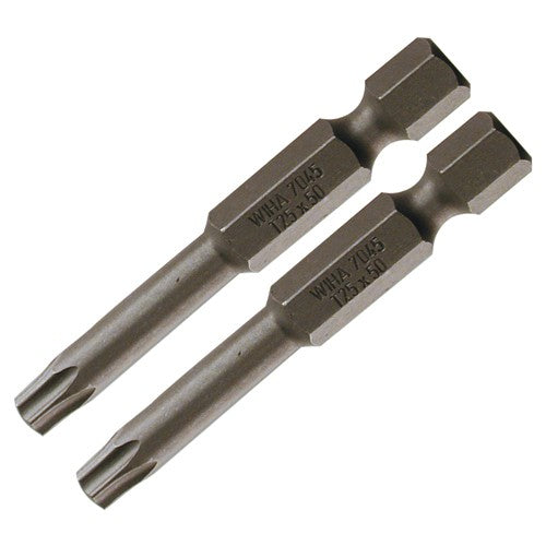 Security Torx Power Bit T50s × 50mm (2 Bit Pack) - Exact Tooling