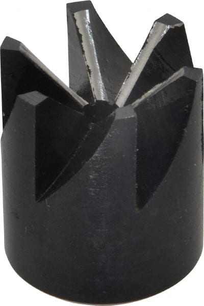 Made in USA - 90° Included Angle, 1/2-20" Hole Thread, Chamfer Edge, High Speed Steel, Outer Tube Edge Finishing Cutter - 1-1/8" Cutter Head Outside Diam, 3/4" Max Workpiece, 1-5/16" Long, 1/4" Threaded Hole Diam - Exact Tooling