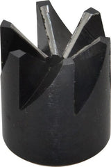 Made in USA - 90° Included Angle, 1/2-20" Hole Thread, Chamfer Edge, High Speed Steel, Outer Tube Edge Finishing Cutter - 1-1/8" Cutter Head Outside Diam, 3/4" Max Workpiece, 1-5/16" Long, 1/4" Threaded Hole Diam - Exact Tooling