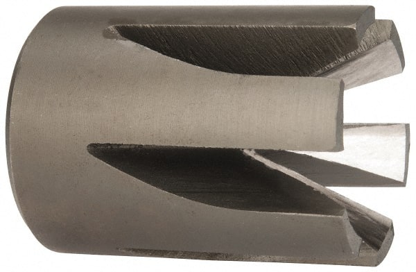 Made in USA - 90° Included Angle, 3/4-16" Hole Thread, Chamfer Edge, High Speed Steel, Outer Tube Edge Finishing Cutter - 1-1/2" Cutter Head Outside Diam, 1" Max Workpiece, 1-3/4" Long, 1/4" Threaded Hole Diam - Exact Tooling