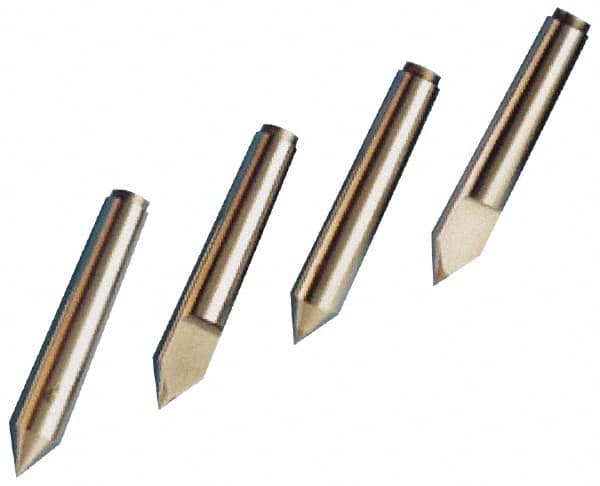 Riten - 1.26" Head Diam, Carbide-Tipped Steel Standard Point Solid Dead Center - B&S 10 Brown & Sharpe Taper, 1.26" Point Diam, 7-7/8" OAL - Exact Tooling
