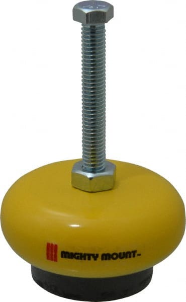 Gibraltar - 3/8-16 Bolt Thread, 1-1/2" High Leveling Mount - 300 Max Lb Capacity, 3" Base Diam - Exact Tooling