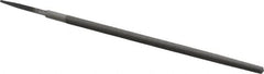 Value Collection - 8" Long, Second Cut, Round American-Pattern File - Double Cut, Tang - Exact Tooling