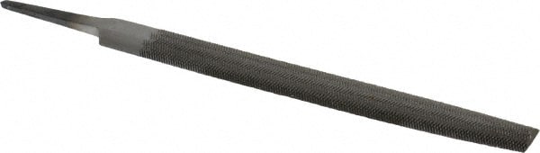 Value Collection - 6" Long, Bastard Cut, Half Round American-Pattern File - Double Cut, 5/32" Overall Thickness, Tang - Exact Tooling