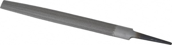 Value Collection - 8" Long, Bastard Cut, Half Round American-Pattern File - Double Cut, 7/32" Overall Thickness, Tang - Exact Tooling