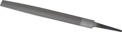 Value Collection - 8" Long, Bastard Cut, Half Round American-Pattern File - Double Cut, 7/32" Overall Thickness, Tang - Exact Tooling