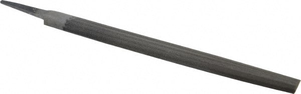 Value Collection - 10" Long, Second Cut, Half Round American-Pattern File - Double Cut, 9/32" Overall Thickness, Tang - Exact Tooling