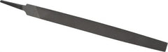 Value Collection - 10" Long, Smooth Cut, Half Round American-Pattern File - Double Cut, 9/32" Overall Thickness, Tang - Exact Tooling