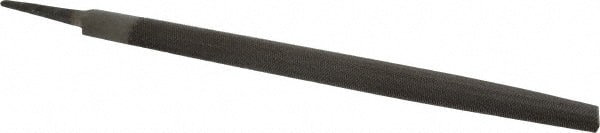 Value Collection - 14" Long, Bastard Cut, Half Round American-Pattern File - Double Cut, 13/32" Overall Thickness, Tang - Exact Tooling