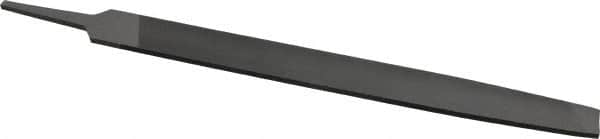 Value Collection - 12" Long, Smooth Cut, Mill American-Pattern File - Single Cut, 7/32" Overall Thickness, Tang - Exact Tooling