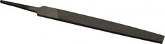 Value Collection - 4" Long, Second Cut, Flat American-Pattern File - Double Cut, 5/64" Overall Thickness, Tang - Exact Tooling